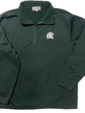 Know Wear Michigan State Spartans Dark Green Quarter-Zip Pullover  size L